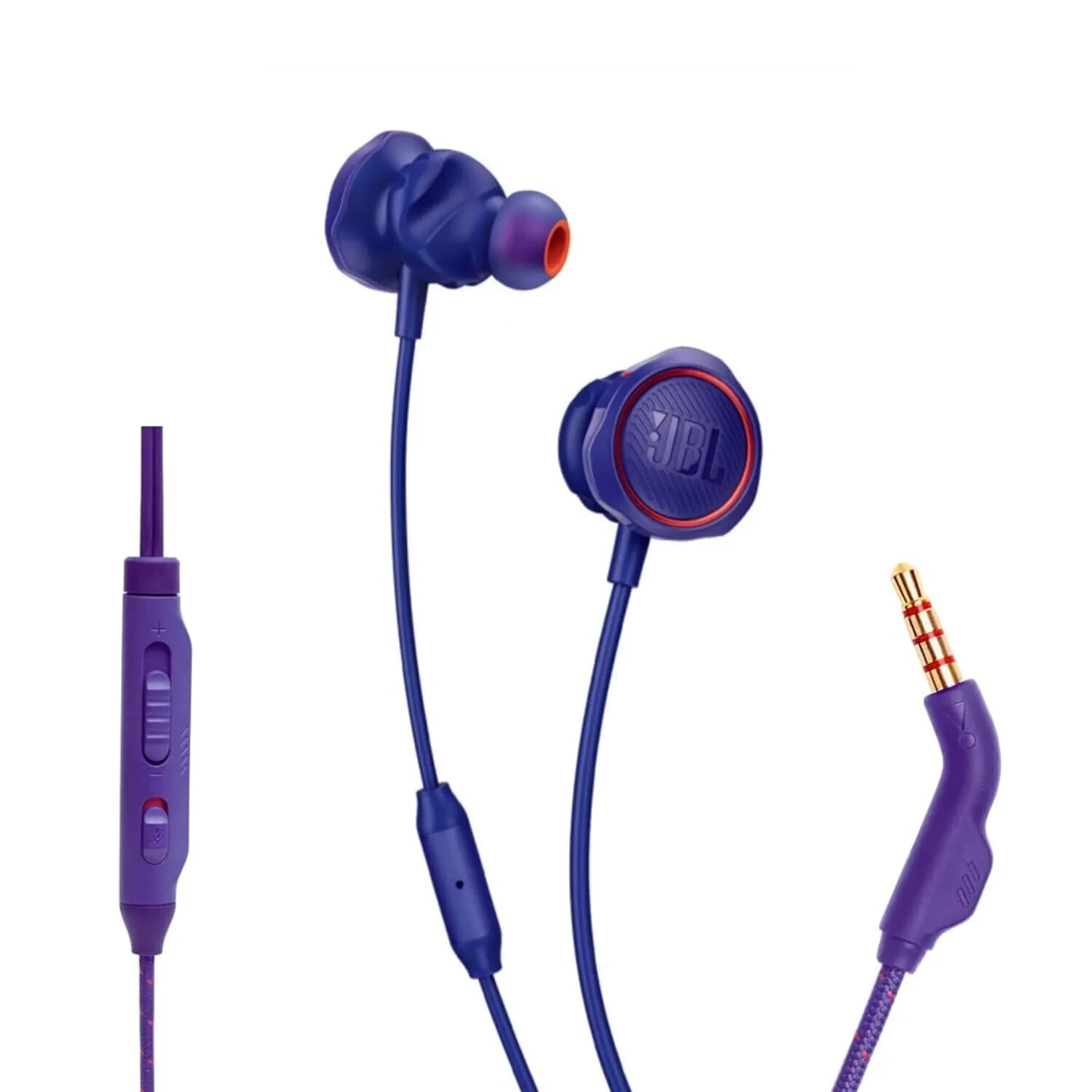 JBL Quantum 50 Gaming Headset – Wired 3.5mm In-Ear Headphones with Mic (Purple)