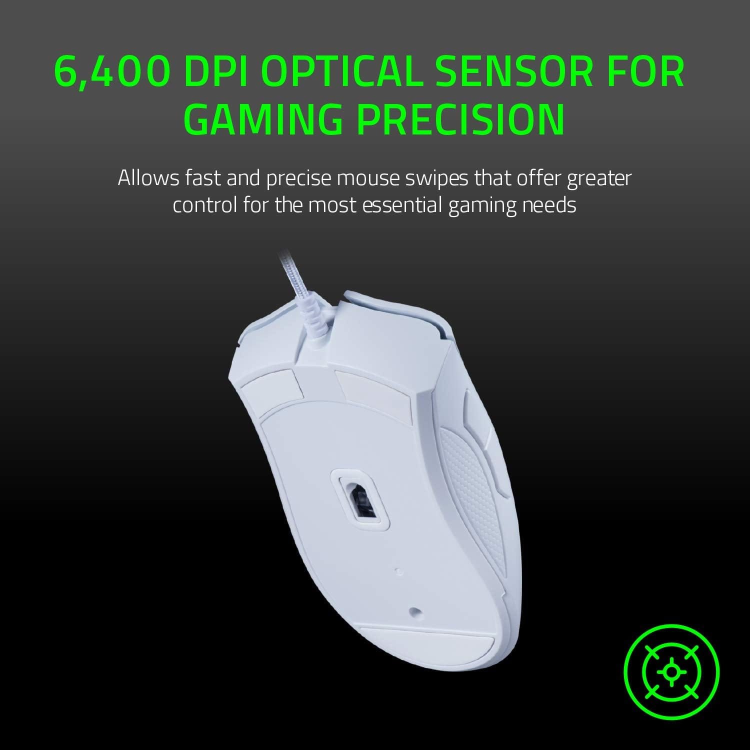 Razer DeathAdder Essential Wired Gaming Mouse – White - Image 2