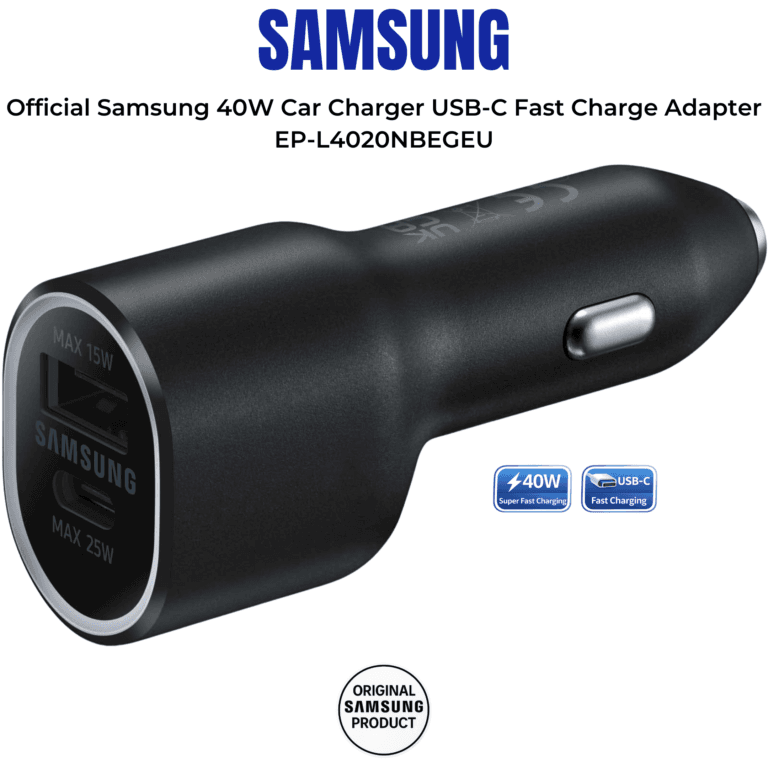 Official Samsung 40W USB-C Car Charger Fast Charge Adapter EP-L4020NBEGEU