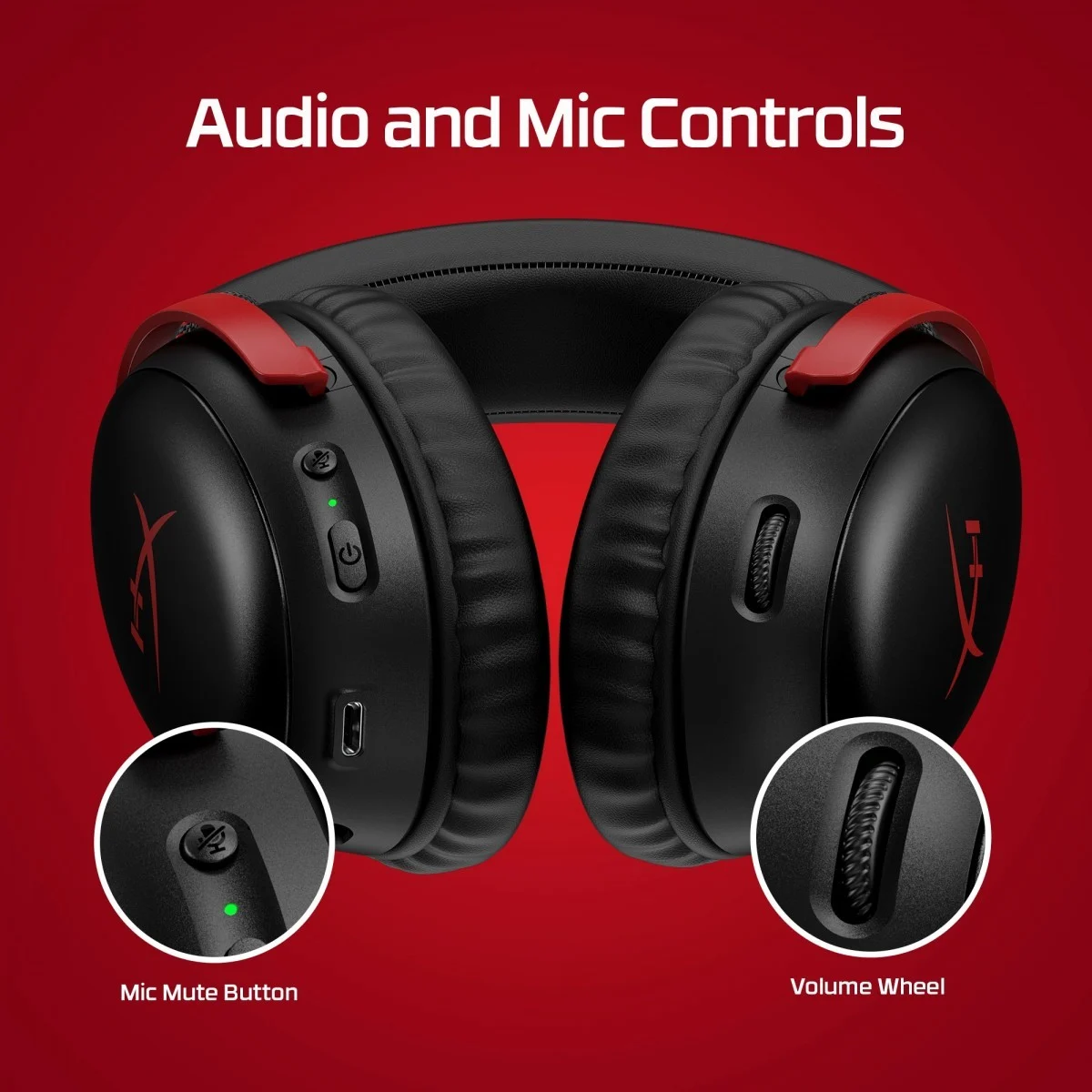 HyperX Cloud III Wireless Gaming Headset Black/Red - Image 6