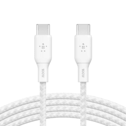 Belkin BoostCharge Braided USB-C to USB-C Cable 100W – 1m White