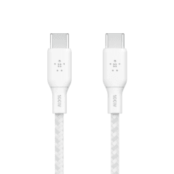 Belkin BoostCharge Braided USB-C to USB-C Cable 100W – 1m White