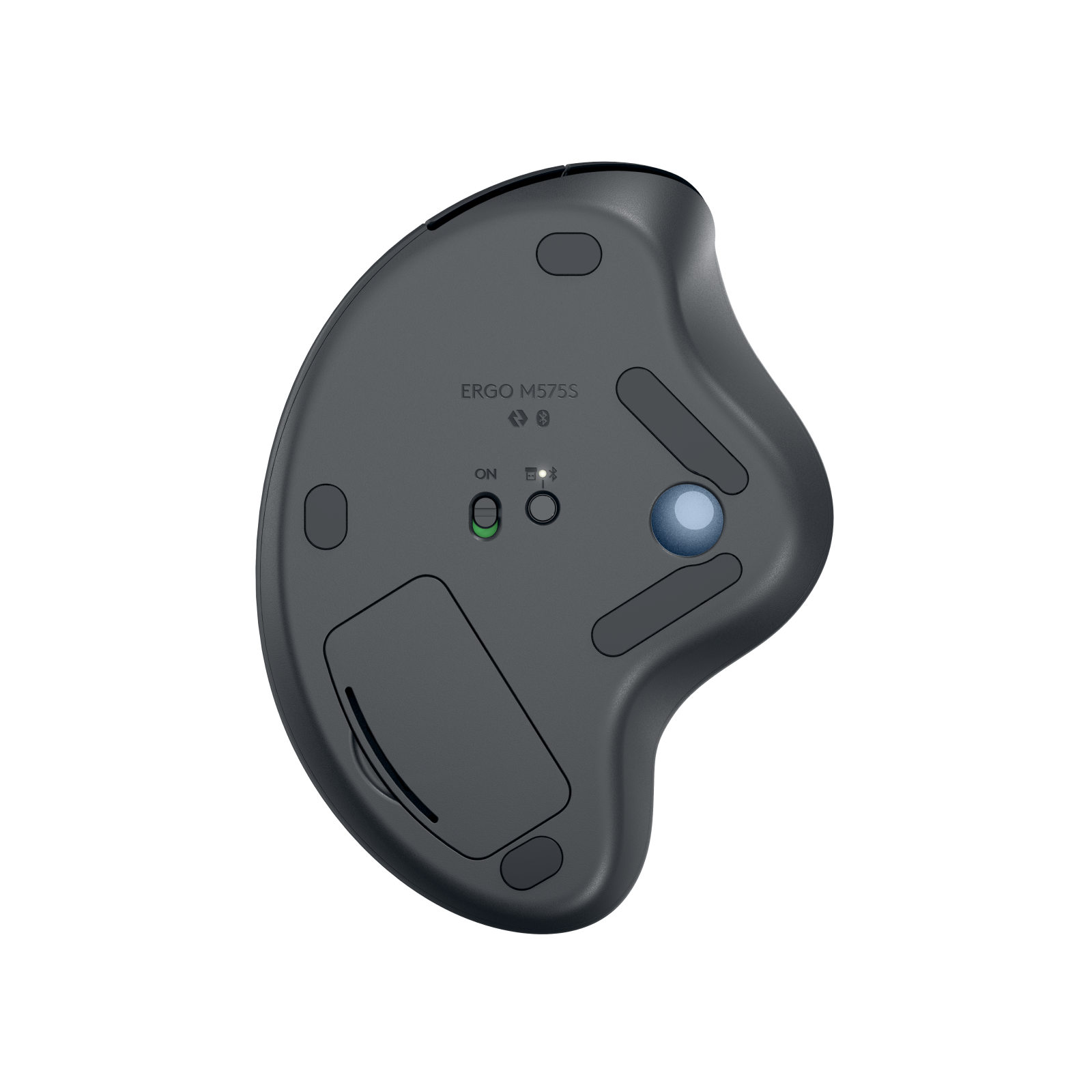 Logitech ERGO M575S Graphite underside view