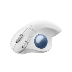Logitech ERGO M575S Off-White three-quarter view