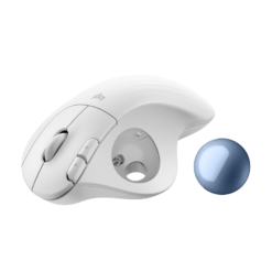 Logitech ERGO M575S Off-White trackball removed for cleaning