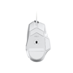 Logitech G502 X Wired White underside with PTFE feet