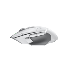 Logitech G502 X LIGHTSPEED White side view with thumb buttons