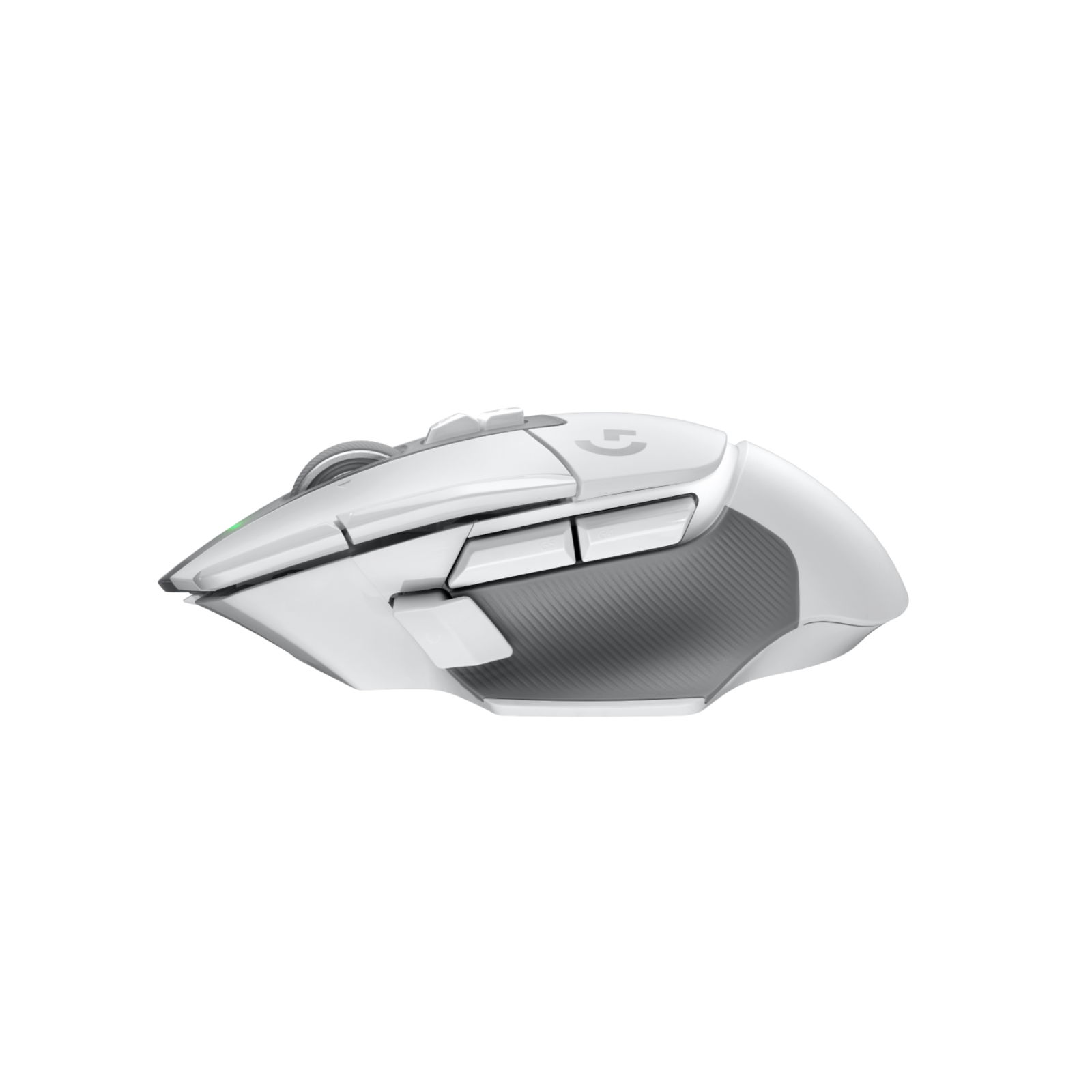 Logitech G502 X LIGHTSPEED White side view with thumb buttons