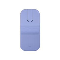 Logitech Mobi Fold mouse Lilac top view unfolded