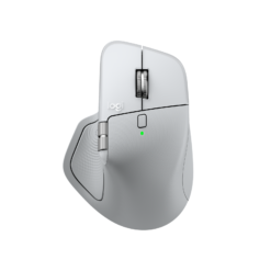 Logitech MX Master 4 for Mac White Silver top angle view