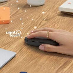 Logitech Pebble 2 M350s Tonal Graphite in use with quiet Silent Touch clicks