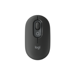 Logitech POP Wireless Mouse Graphite top angle view
