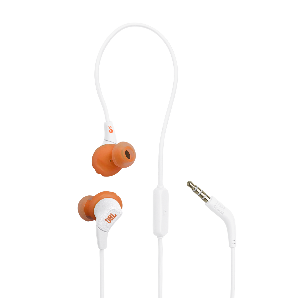 JBL Endurance Run 3 wired sport earphones White/Orange