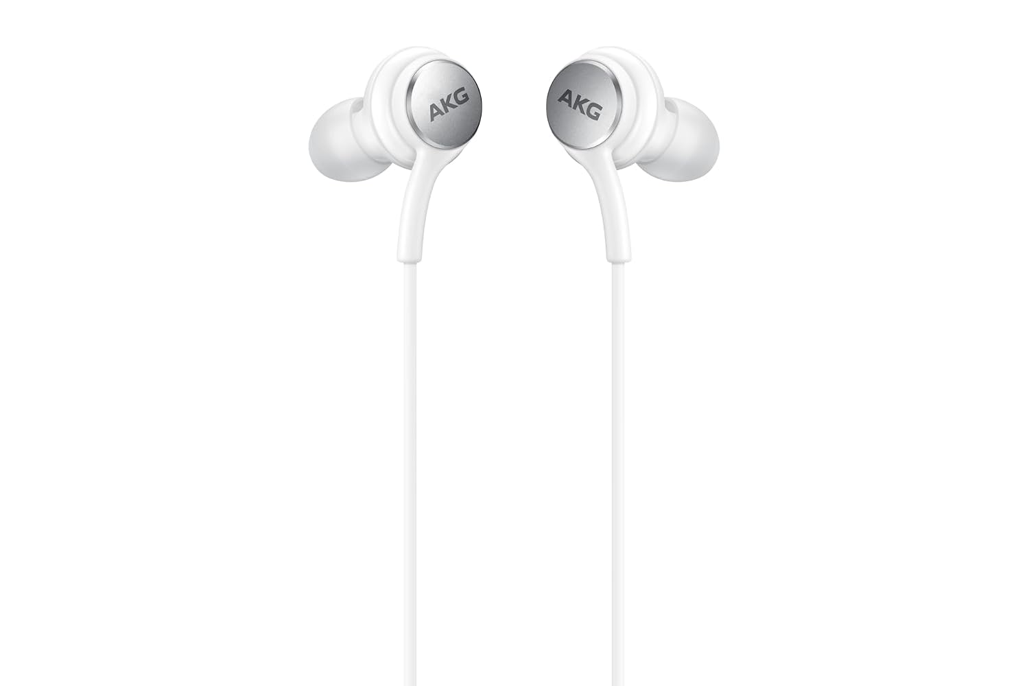 Samsung Type-C Earphones tuned by AKG white AKG earpieces close-up