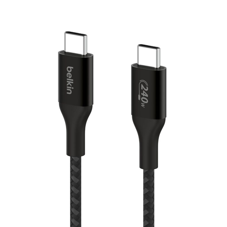 Belkin BoostCharge Braided USB-C to USB-C Cable 240W – 1m Black (Bulk)