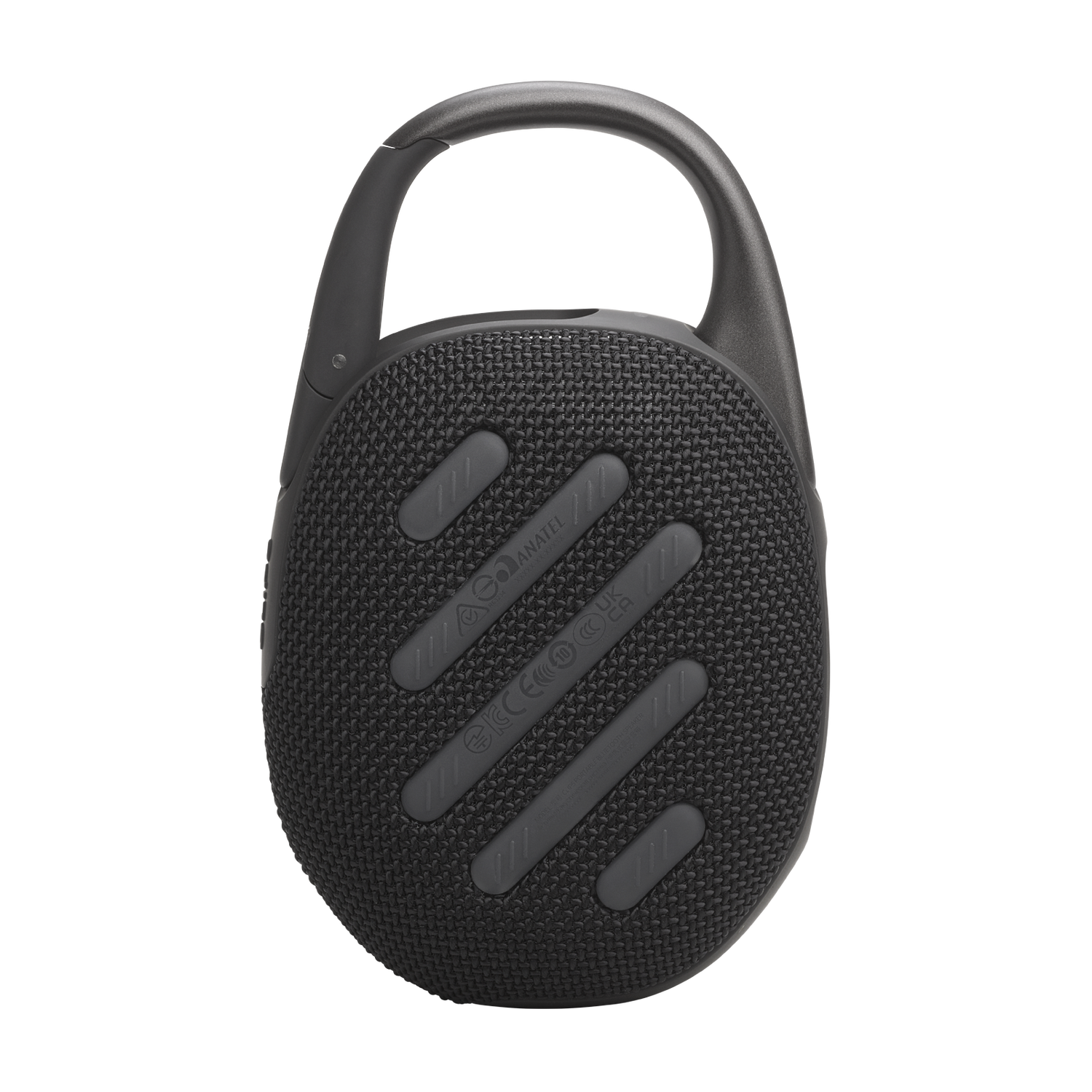 JBL Clip 5 Black portable Bluetooth speaker back view