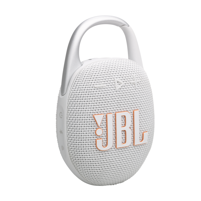 JBL Clip 5 Portable Bluetooth Speaker – White