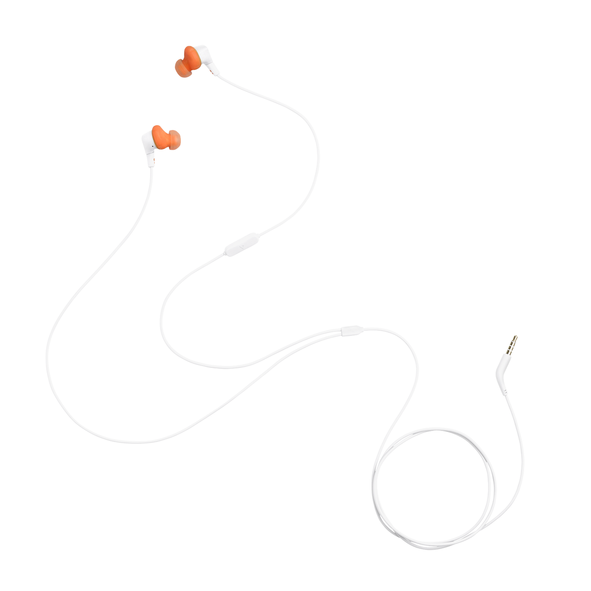 JBL Endurance Run 3 wired sport earphones White/Orange
