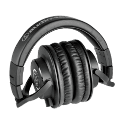 Audio-Technica ATH-M40x black monitor headphones folded for storage