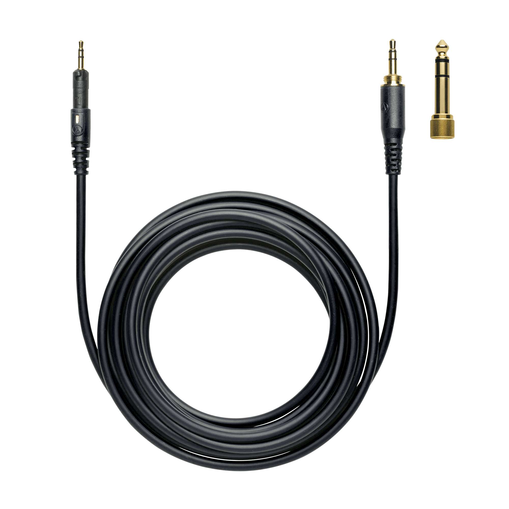 Audio-Technica ATH-M50x black studio headphones detachable 3m straight cable with 6.3mm adapter