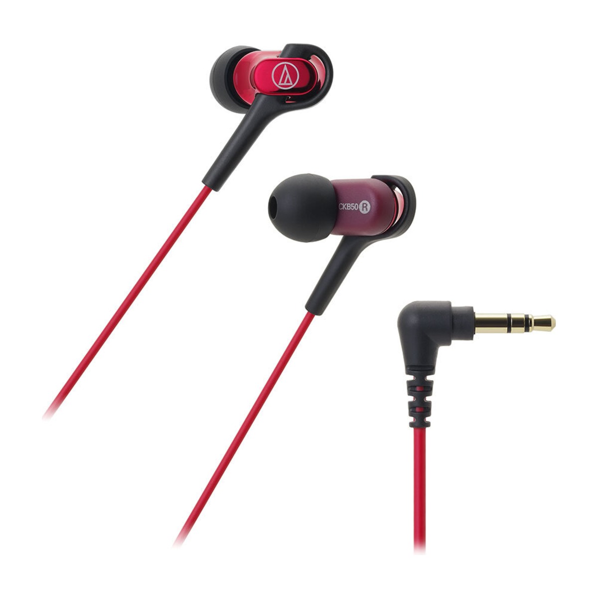 audio technica ath ckb50 red main