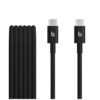 Beats USB-C to USB-C Woven Cable 1.5m Bolt Black front view