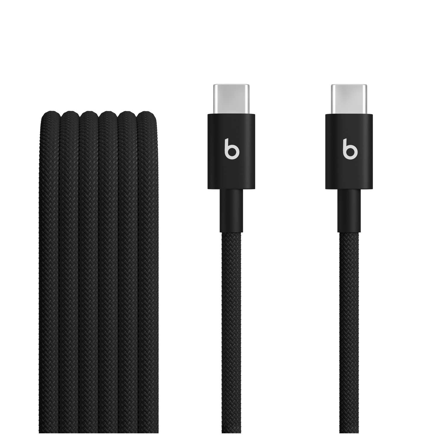Beats USB-C to USB-C Woven Cable 1.5m Bolt Black front view