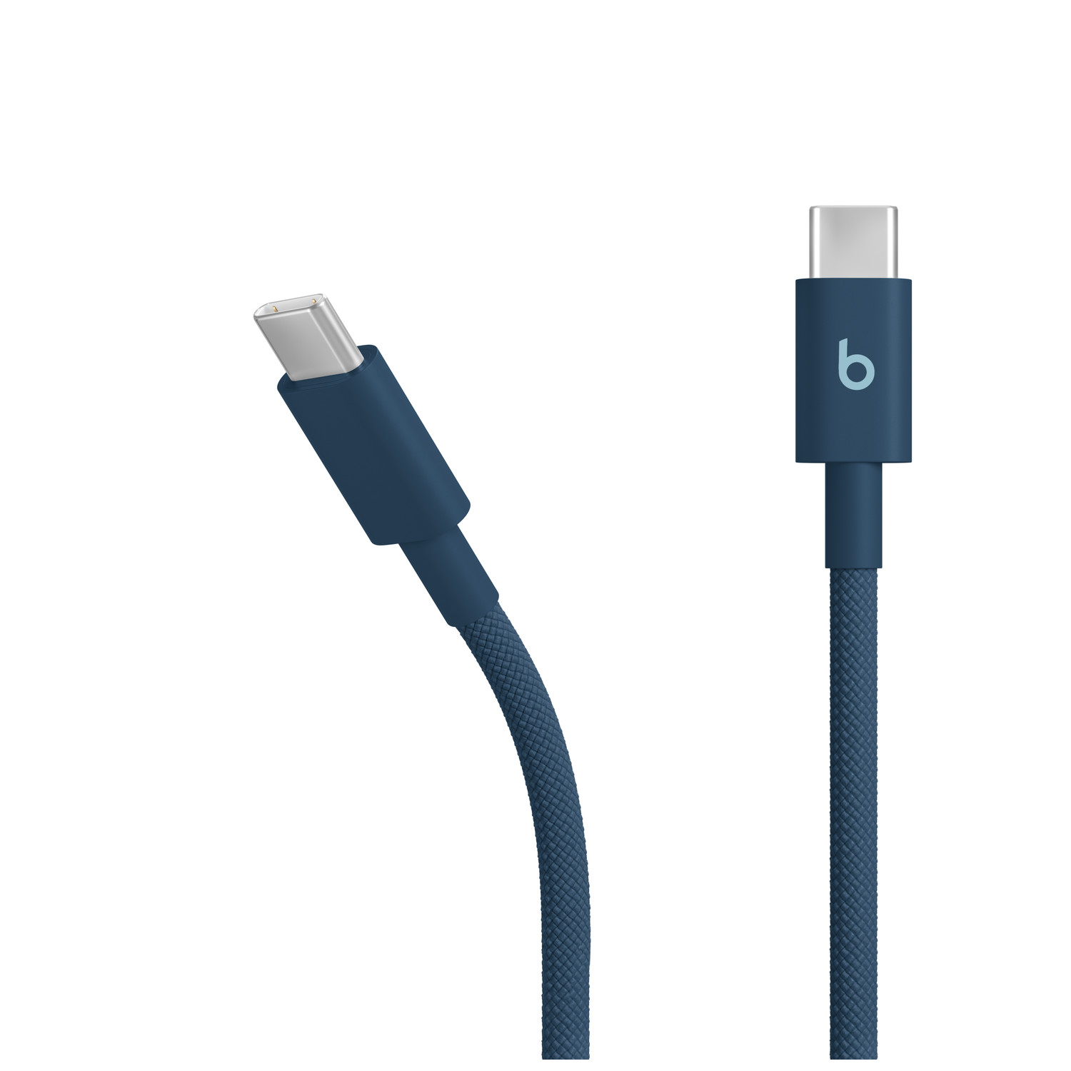 Beats USB-C to USB-C Woven Cable 1.5m Nitro Navy showing both USB-C connectors