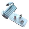 Huawei 90W SuperCharge wall charger UK angled view with UK three-pin plug and cable