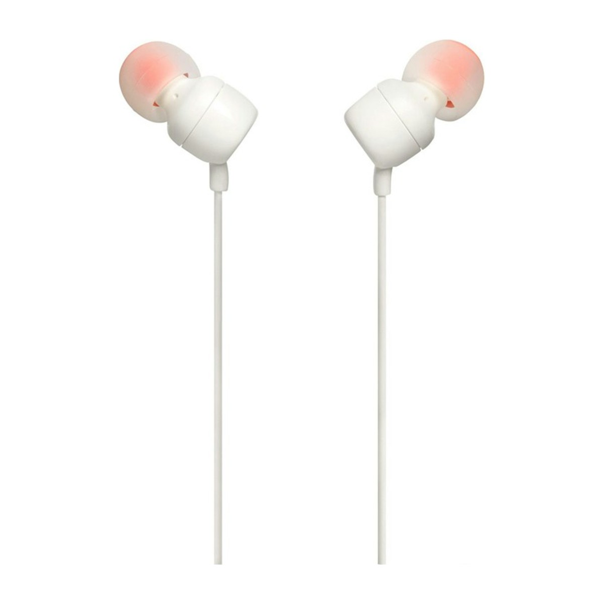 JBL Tune 110 wired in-ear earphones with mic – White