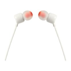 JBL Tune 110 wired in-ear earphones with mic – White