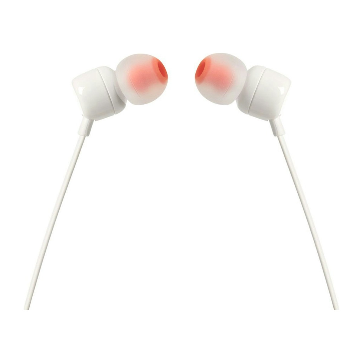 JBL Tune 110 wired in-ear earphones with mic – White