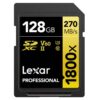 Lexar Professional 1800x GOLD 128GB SDXC UHS-II memory card 270MB/s V60