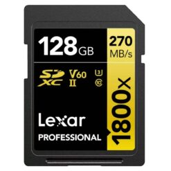 Lexar Professional 1800x GOLD 128GB SDXC UHS-II memory card 270MB/s V60