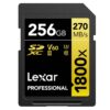 Lexar Professional 1800x GOLD 256GB SDXC UHS-II memory card 270MB/s V60
