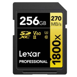 Lexar Professional 1800x GOLD 256GB SDXC UHS-II memory card 270MB/s V60