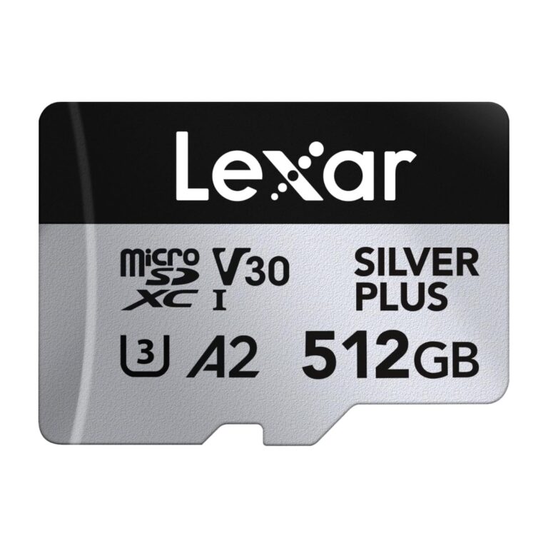 Lexar SILVER PLUS 512GB microSDXC Memory Card – 205MB/s, SD Adapter Included