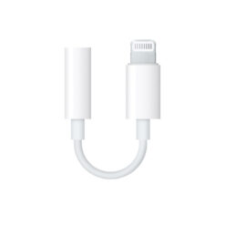 Apple Lightning to 3.5mm Headphone Jack Adapter MMX62ZM/A with Lightning connector and 3.5mm socket