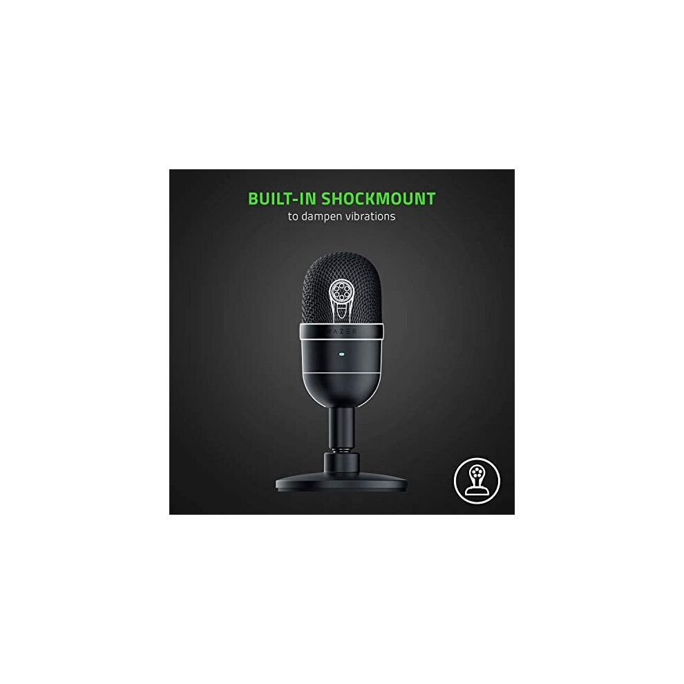 Razer Seiren Mini black USB microphone built-in shock mount