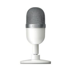 Razer Seiren Mini Mercury White USB streaming microphone front view