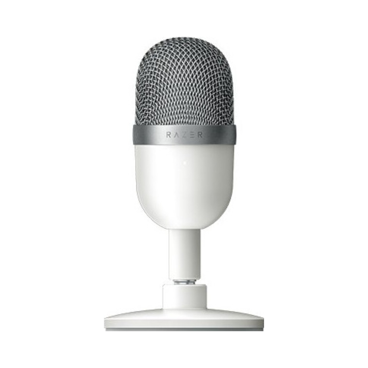 Razer Seiren Mini Mercury White USB streaming microphone front view