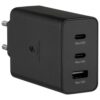 Samsung 65W Trio EU plug three-quarter view with USB-C and USB-A ports