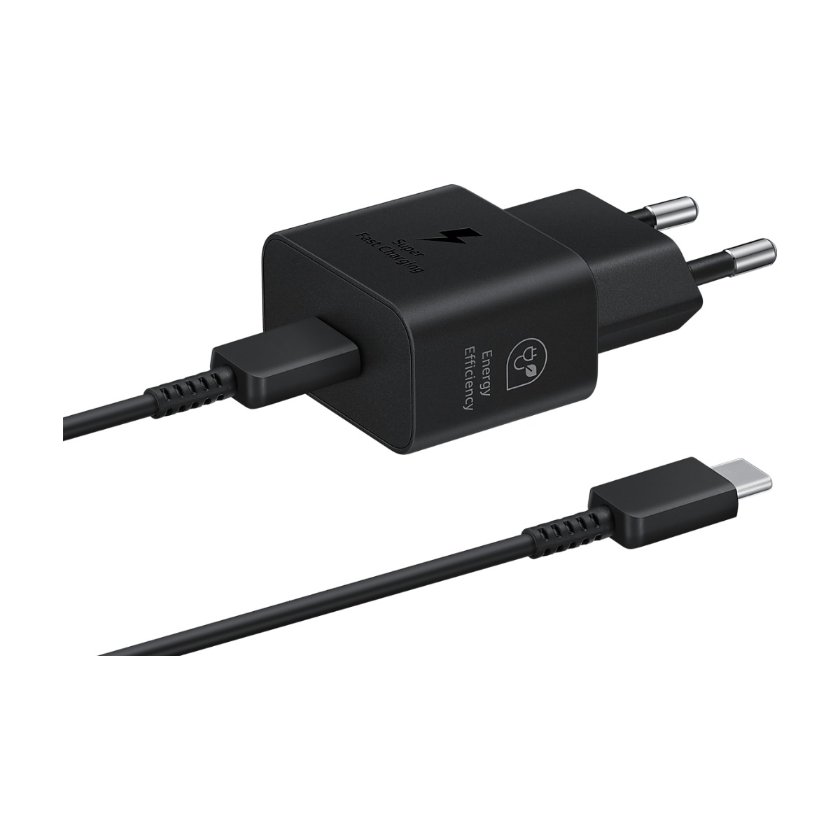 Samsung 25W USB-C Power Adapter EP-T2510 with USB-C cable – Black, EU plug