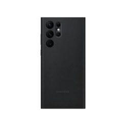 Samsung Galaxy S22 Ultra Smart Clear View Cover Black rear view with camera cut-outs
