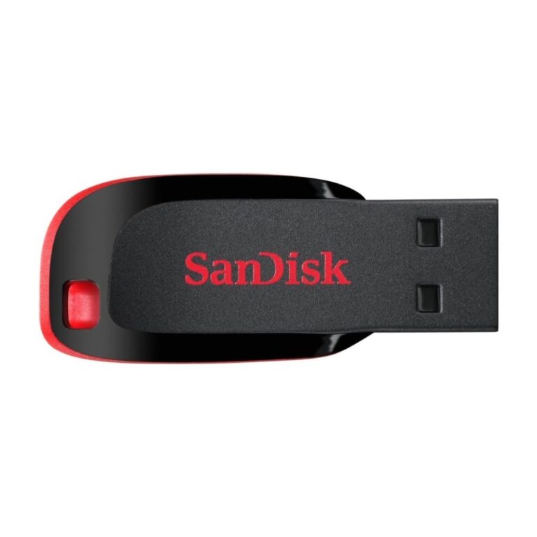SanDisk CZ50 USB 2.0 Flash Drive – 64GB Pen Drive – Black/Red