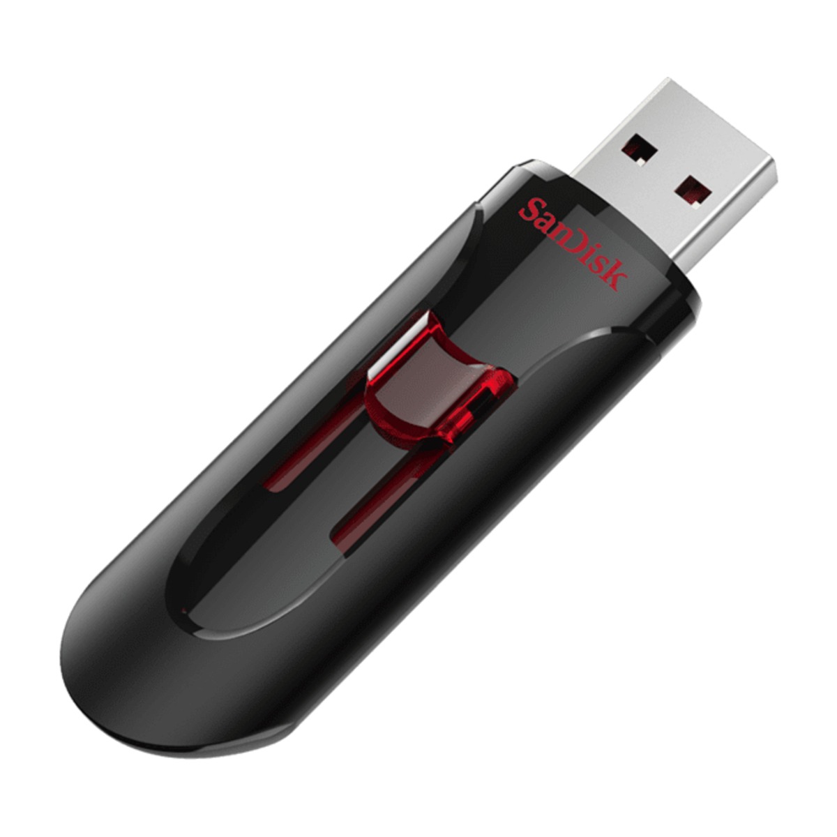 SanDisk Cruzer Glide 3.0 CZ600 USB 3.0 flash drive right angled open