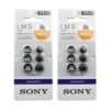 Two Sony EP-EX11 L/M/S hybrid earpiece cards in black